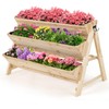 Giantex Raised Garden Bed, Vertical Planter with Storage Shelf, 3