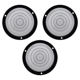 JYK 3Pcs Circular Bubble Level with Screws Mounted, Domed Shape Multi-Directional Round Bubble Spirit Levels Measuring Tools