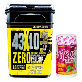 Proteína Zero Hidrolizada Cubeta 10kg + Pre Entreno Testo