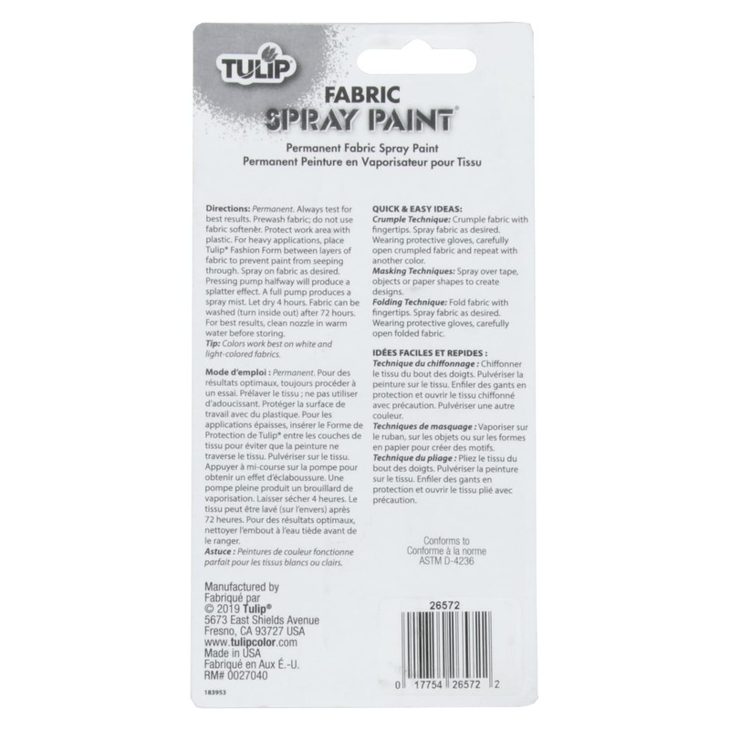Tulip Fabric Paint, Permanent Spray on Paint, 4 fl oz