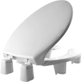 Bemis Steadfast 3" Raised Toilet Seat with Open-Front, Hinges that Never Loos...