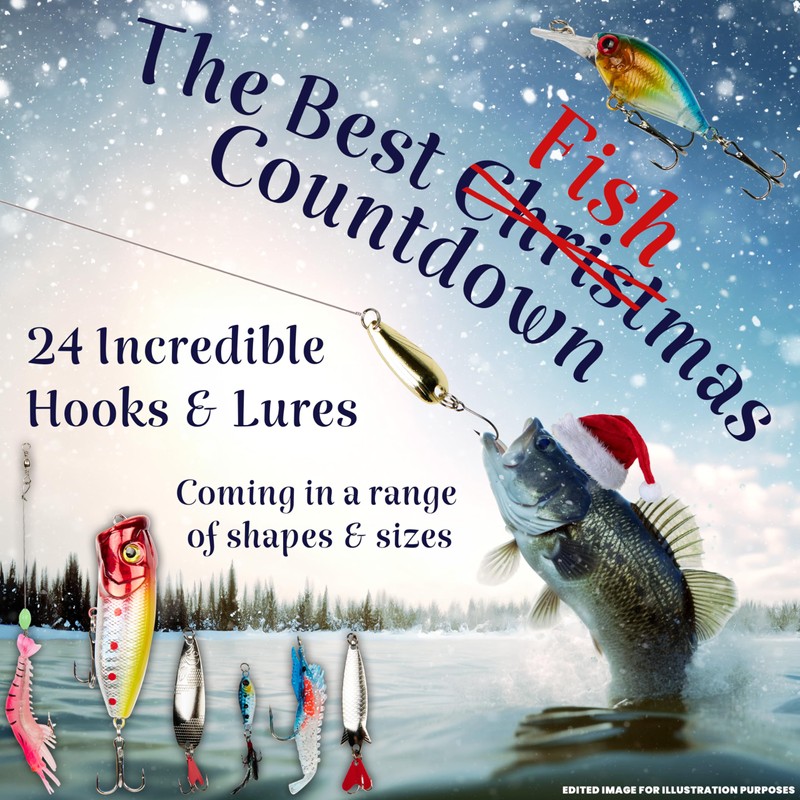KreativeKraft Fishing Advent Calendar 2024, Christmas Countdown Calendar for Men