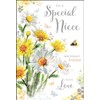 Special Niece Birthday Card - Dandelions & Daisies - Secret