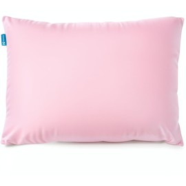 Nappler Rose Small Shredded Memory Foam Pillow for Travel and Camping - Compressible Medium Firm Bed Pillow, Breathable Cover, Machine Washable, Backpacking, Airplane and Car