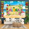 Pajean Hawaiian Party Decoration Tiki Party Backdrop Supplies Beach Party