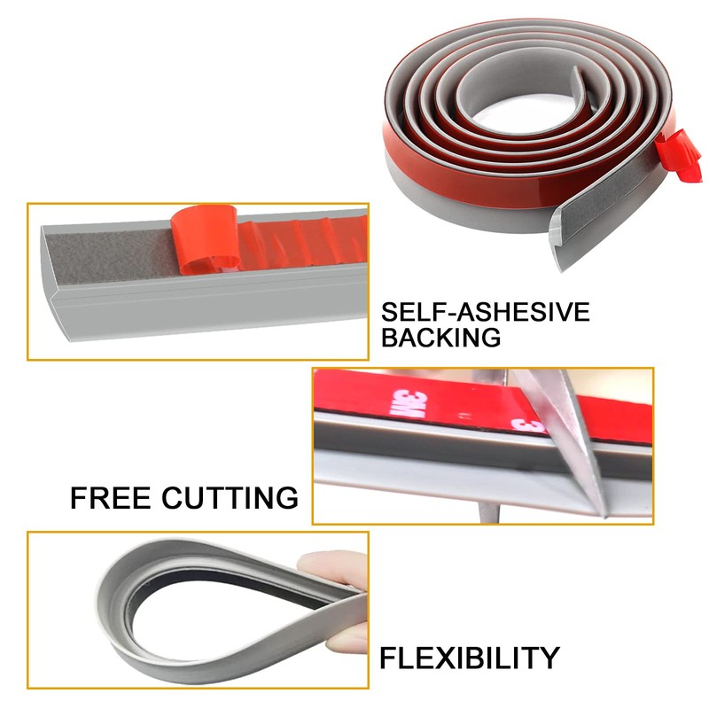 Floor Rubber Transition Strip Self Adhesive Carpet to Tile Transition