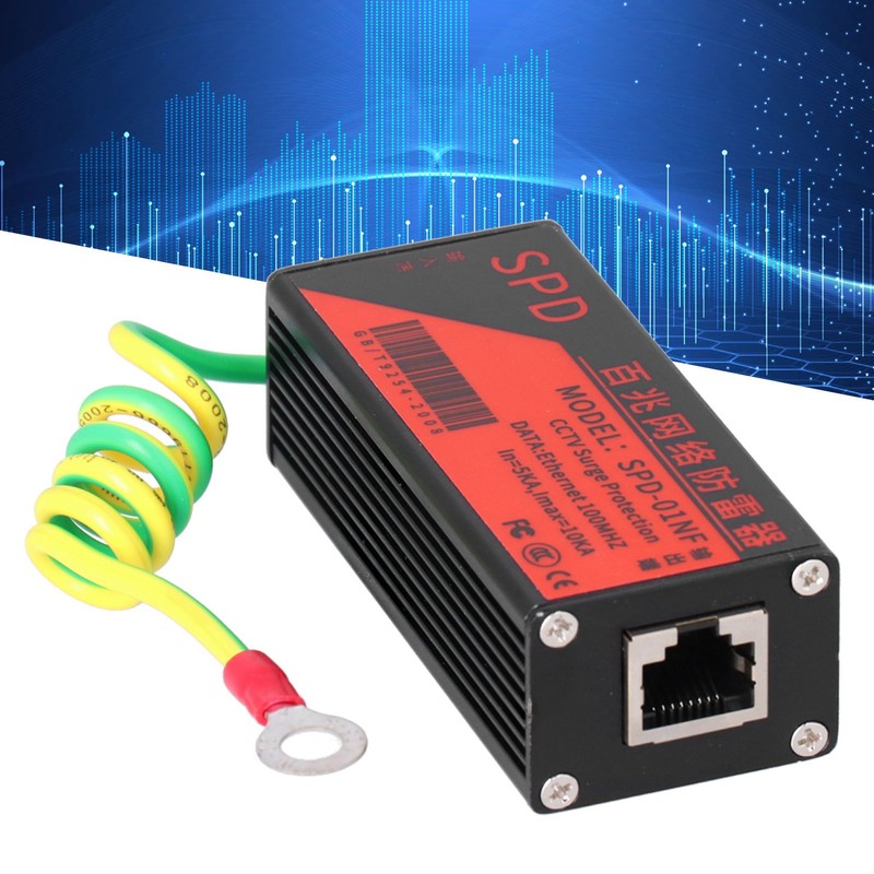CCTV Surge Protection AntiThunder Device Network Arrester Protector RJ45 Thunder