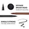 Waterproof Liquid Eyeliner Pencil Set - Black & Brown, Includes