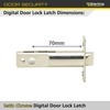 Sterling SL70 Standard Digital Door Lock Latch, Chrome, 70mm