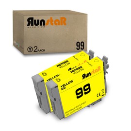 Run Star Run Star Remanufactured T098 T099 Yellow Ink Cartridge Replacement for Epson 98 99 use with Epson Artisan 700 710 725 730 800 810 835 837 Printer (2 Yellow)