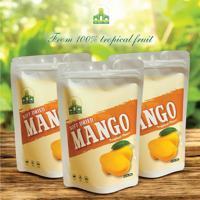 Sài Gòn Fruit - Soft Dried Mango, Low Sugar Added,
