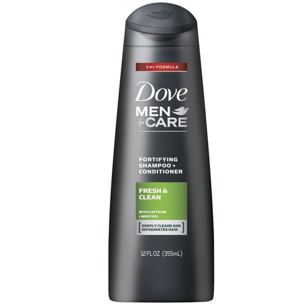 Dove Men+Care 2 in 1 Shampoo and Conditioner Fresh and Clean 12 oz(Pack of 6)