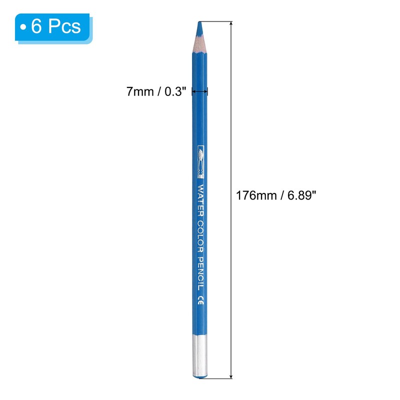 PATIKIL Watercolor Pencil, 6Pcs Water Soluble Pencils for Blending, Coloring,