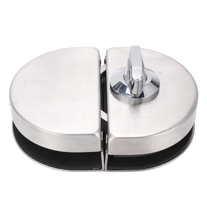 Glass Door Lock 97x65mm Split Type Brushed Polished Surface Replacement