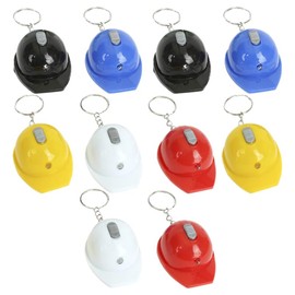 UPKOCH Linterna Mini Llaveros Led Mini Linterna Del Llavero Con Casco De Construcción Llaveros Con Luz Para Mochila Y Uso Exterior 10 Piezas