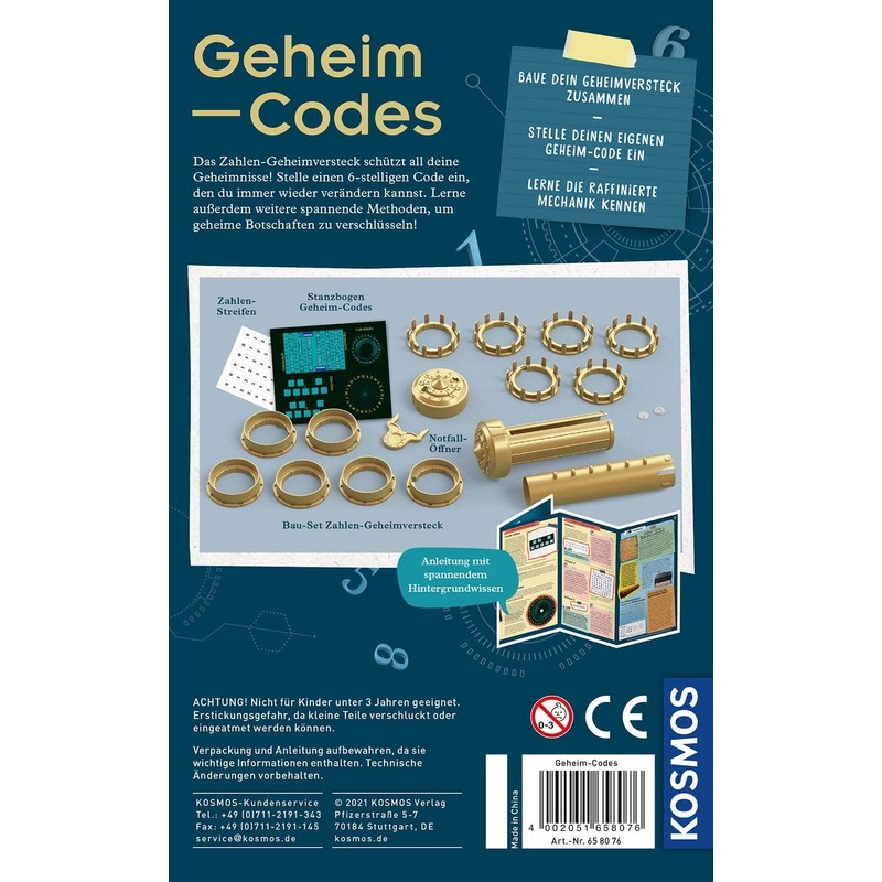 Kosmos 658076 Secret Codes, Build Your Own Number Secret Hideout,
