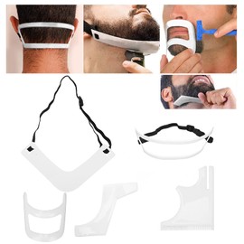 Plantilla de Estilo de Barba, Herramienta de Afeitado de Barba, Plantilla de Guía de Barba, Juego de Plantillas de Barba de 5 Piezas para el Cuidado de la Línea del Cabello, Kit