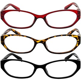 TruVision Readers Reading Glasses – 9502HP- 3 PK – Tort Red Black - 3.75