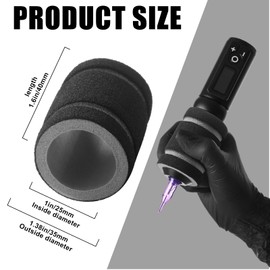 Halloscume 36 Pcs Tattoo Grip Cover Foam Grip Covers for Tattoo Pen Tattoo Tube Grips Expands to 1 Inch-1.5 Inch