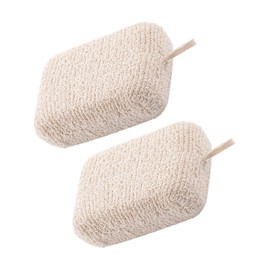 WOONEKY 2pcs Sc Sponge Body Scrubbers Exfoliating Brush Bath Products Linen Woven Layer