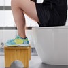 AZEN Toilet Stool Squat Adult, Wood Poop Stool for Bathroom