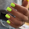 Fluorescent Green Press on Nails Short Square,Xcreando Acrylic Nails Fake