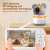 SIMBAILAI 5 Zoll Babyphone mit Kamera und APP,2K/3MP HD WLAN