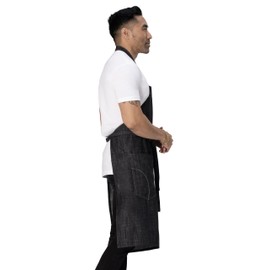 Chef Works Unisex Corvallis Bib Apron, Black, One Size