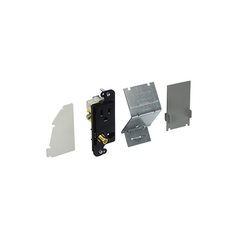 Bryant Electric RJ650BKTR tradeSELECT JLOAD Tamper-Resistant Multimedia Outlet with Cat.