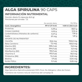 Suplemento Alga Spirulina (90 Caps) - Pronat                                                                                                          