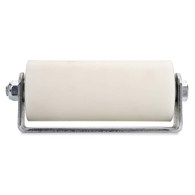 Skelang 6" Slide Gate Guide Roller with Post Welded Bracket,