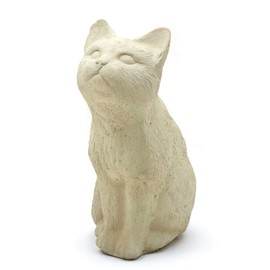 Bird Watching CAT: Solid Durable Stone. Distressed Weathered Worn Detail. Sealed for Outdoor Use. Perfect for Indoor/Outdoor Design. Handcrafted in The USA