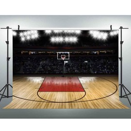 EOA 7x5FT Basketball Court Backdrop for Sports Fans Party Club School Dunk Background Birthday Banner YouTube Video Props