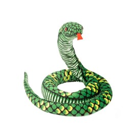 Herfair Large Realistic Snake Cuddly Toy, Giant Stuffed Toy for Children Adults, Plush Toy, Giant Snake Toy, Plush Toy, Gift for Birthday Party, Prank Props (Green, 100 cm)