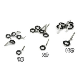 Rod Guide, Single Foot Stainless Steel, 7#, 8#, 10#, Fishing Rod, Self-made, Replacement, Repair, 15-Piece Set