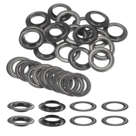 sourcing map 20Set Grommets Eyelets with Washers 30mm Metal Eyelets Kit for Fabric Curtain Tarps Leather Belt Bag DIY, Gunmetal