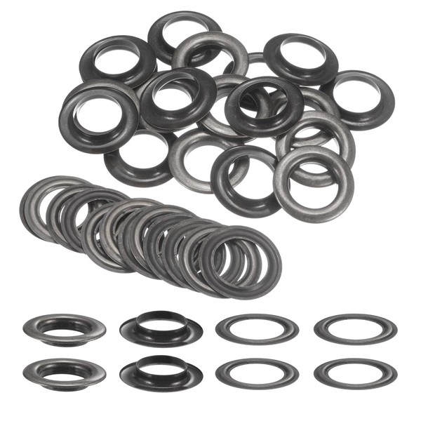 sourcing map 20Set Grommets Eyelets with Washers 30mm Metal Eyelets