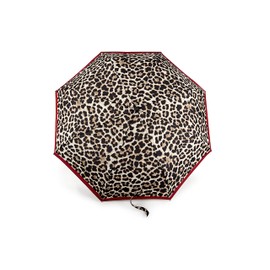 Fulton Minilite Shiny Leopard Print Umbrella, Strong Lightweight Wind Resistant Frame, Multi-Colour, One Size, Classic, multicoloured, Classic