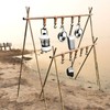 Camping Hanging Rack Portable Foldable Tripod Shelf for Light Tools