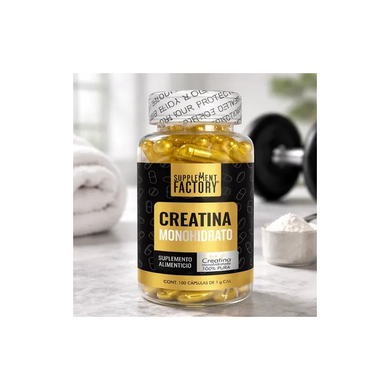 Creatina Monohidratada 100 Cápsulas, Calidad Premium