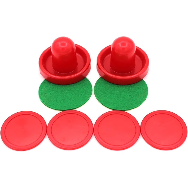 MOUJUCHI Air Hockey Pushers, 60mm Light Weight Air Hockey Red