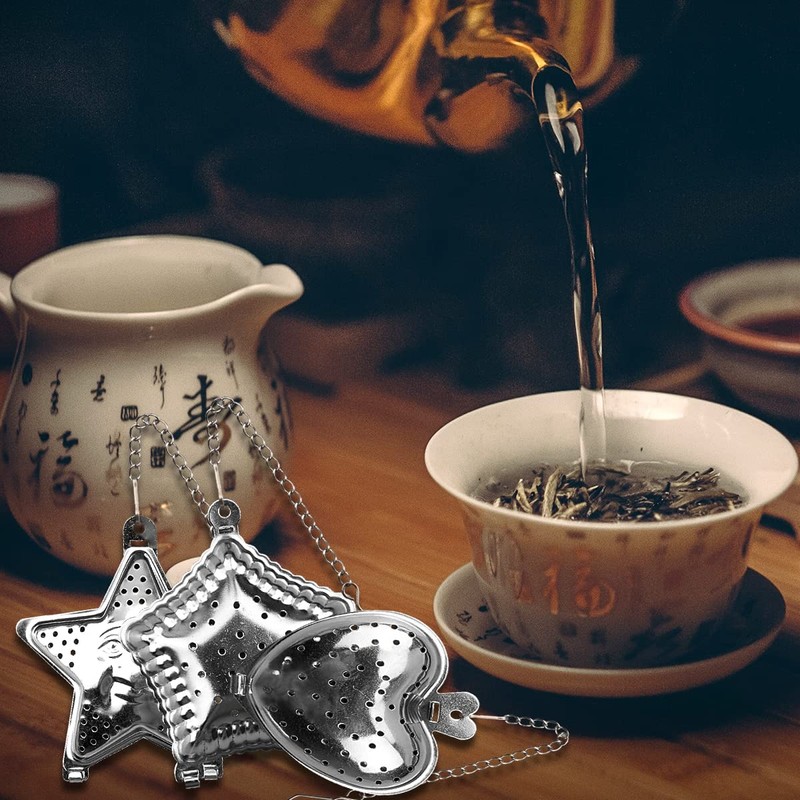Jagowa 3PCS Tea Strainer Stainless Steel Tea Mesh Infuser Reusable