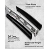 Knife Set, Kitchen Knife Block Sets with Sharpener, 6 Steak