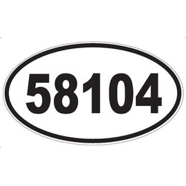 US Decal, Inc. Number 58104 Oval Sticker