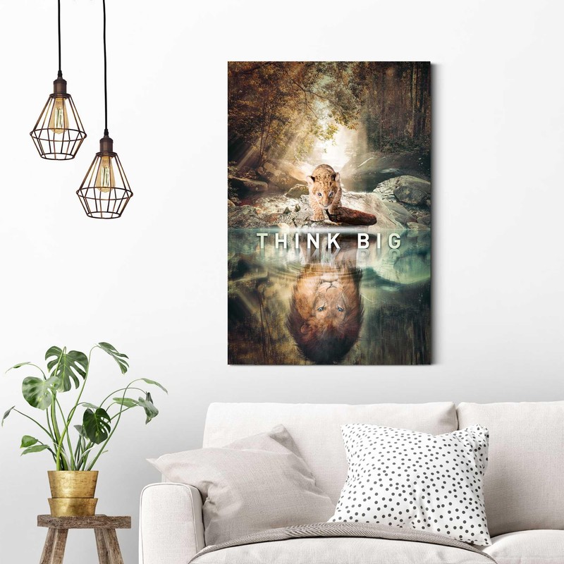 REINDERS Wall Picture "Glaube an dich!" Thoughts - Lion -