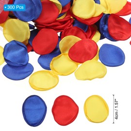 PATIKIL Silk Rose Petals, 300 Pack Artificial Flower Petals Fake Flower Basket Petal for Wedding Decoration Dinner Table Aisle Scatter, Blue/Yellow/Burgundy