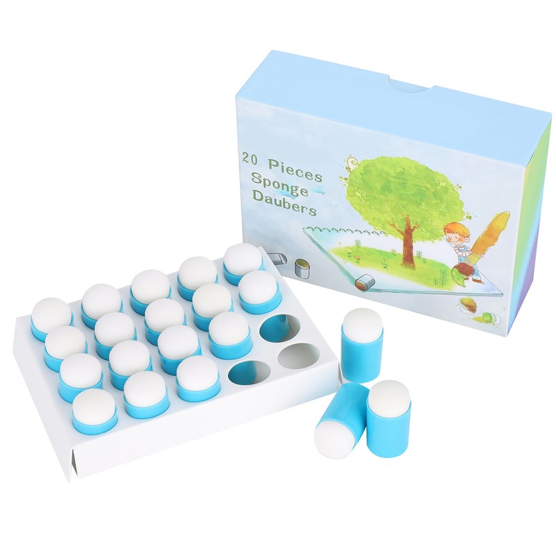 20pcs Sponge Daubers Painting Drawing Graffiti DIY Smearing Coloring Finger