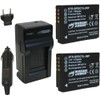 Wasabi Power Battery (2-Pack) and Charger for Leica BP-DC7, BP-DC7-E,