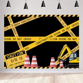 Construction Site Theme Backdrop for Construction Themed Birthday Party MEETSIOY Dump Truck Digger Zone Boys Birthday Party Construction Scene Photo Background 7x5ft HXMT371