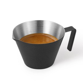 MHW-3BOMBER Originalität Espressotassen 100ml mit EdlStahlgriff, Minimalistisches Kaffee Messglas Kännchen rostfreie Stähle Espresso Messbecher, Soßenbecher Dipschalen 100ml Modell: G5141B